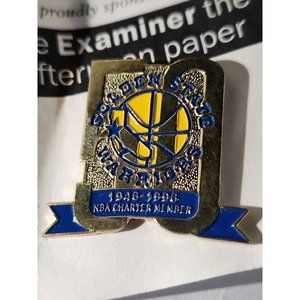 50 Year NBA Basketball Charter Member Pin - Golden State Warriors 1946-1996 RARE